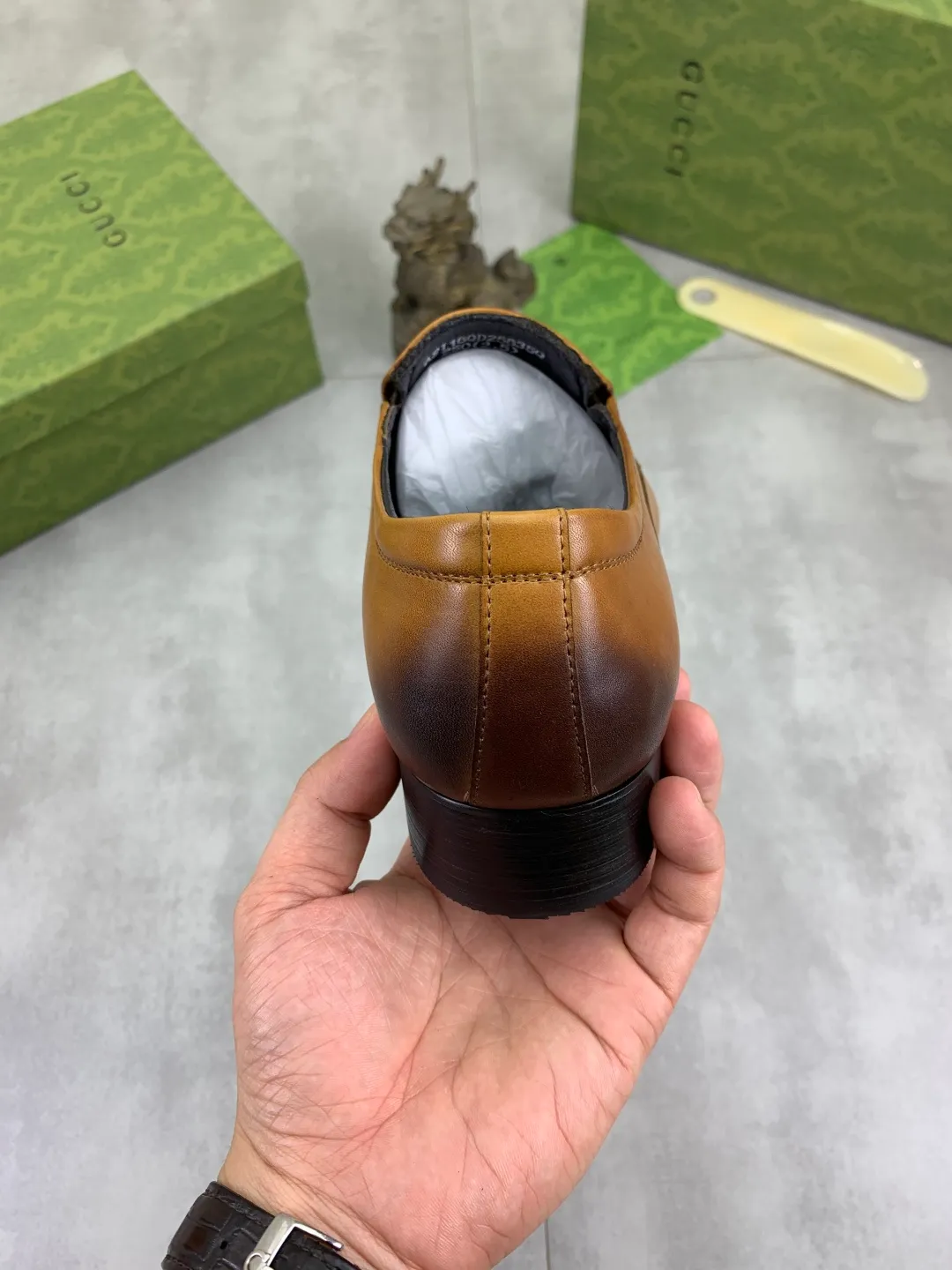Men's Men's Shoes 💰P500 [New Style] 💰💎💎💎 [Gucci] GUCCI high-end men's formal business leather shoes, original order 1:1! Original imported high-end calfskin, original metal buckle, imported first-layer pigskin lining for feet, original high-end outsole, men's shoe size: 38-44